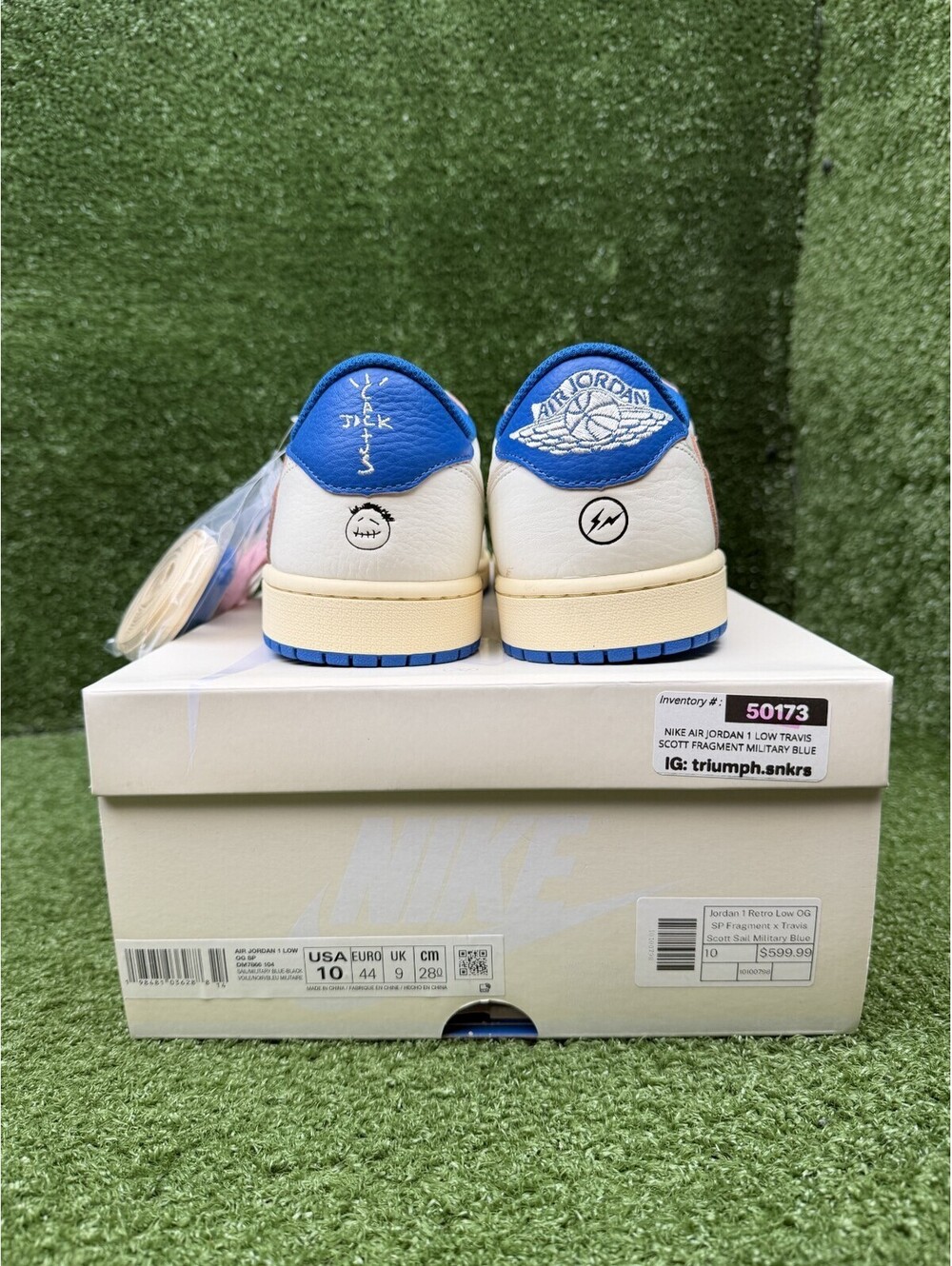 Jordan 1 Retro Low OG SP Travis Scott Fragment Men Size 13 DM7866-140 DS New NIB - Picture 4 of 11